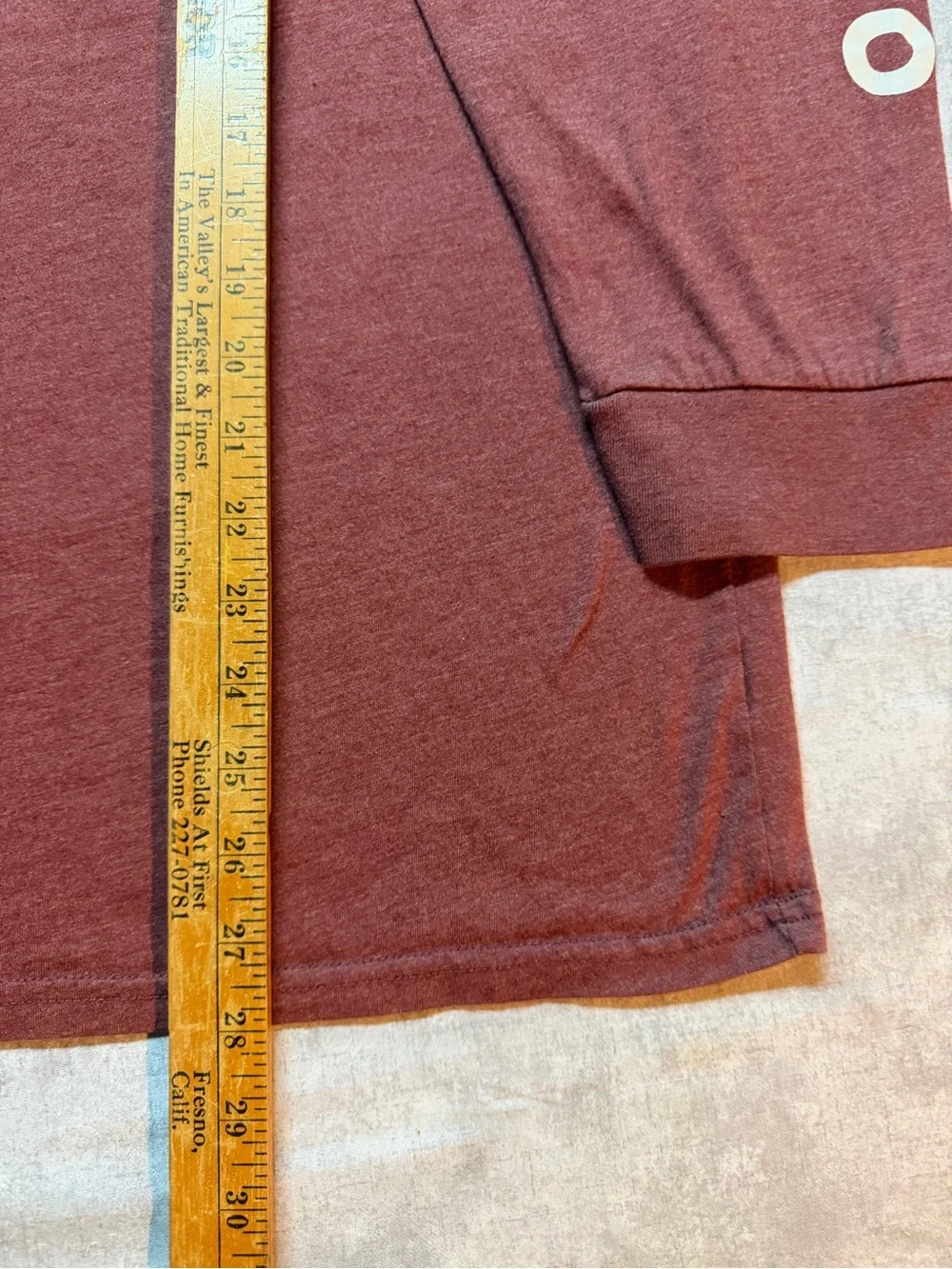 Vans Maroon Long Sleeve Crewneck with Checkerboard Logo